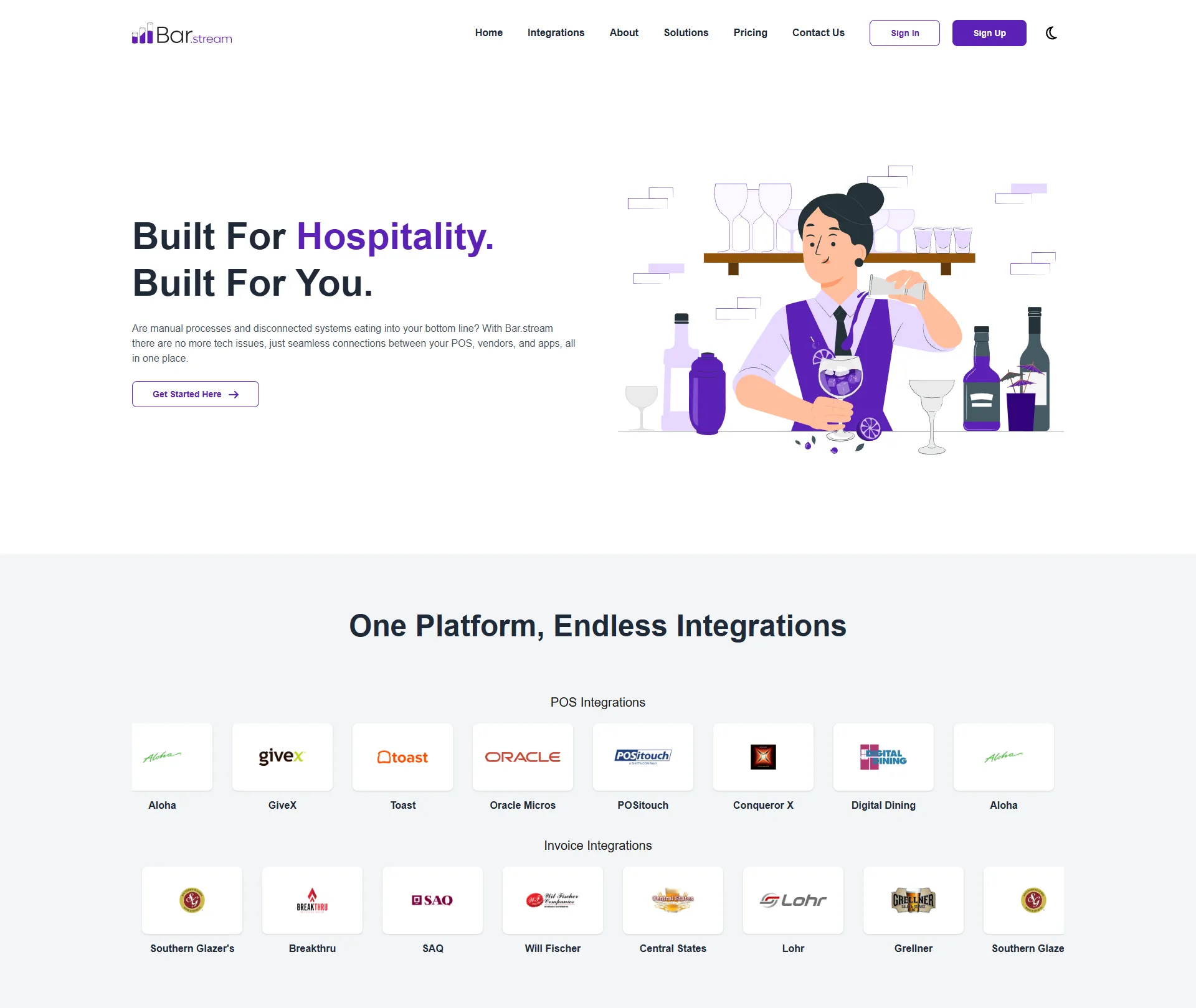 Bar.Stream hospitality automation platform